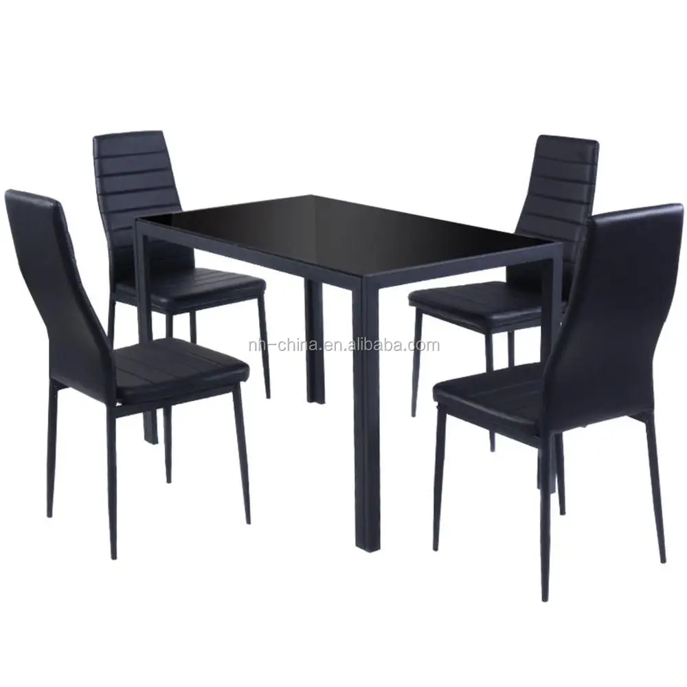 Modern Cheap Tempered Glass Dining Table Chair Set Buy Meja Makan Kaca Set