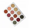 Wholesale Organic Cosmetics High Quality 12 Color Cardboard Eyeshadow Palette