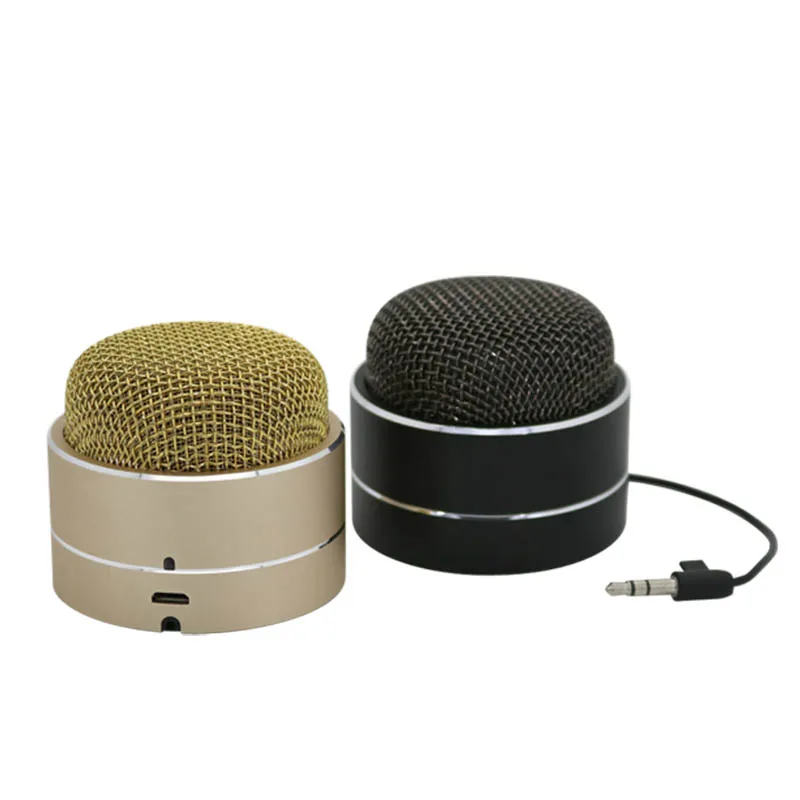 Hot Sale Round Shape Mini Bluetooth Speaker Audio Line, OEM Computer Speaker Hands Free for Outdoor - ANKUX.COM