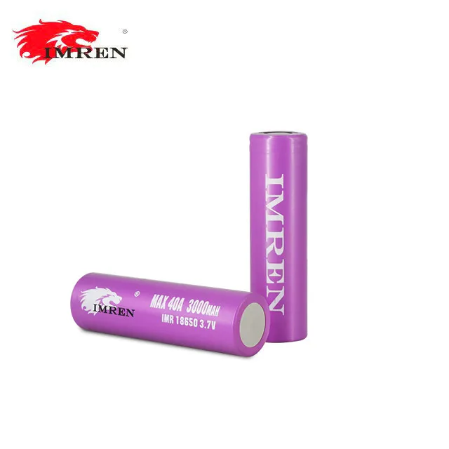 high capacity lithium ion 18650 3.7V 3000mAh 40Amp IMREN  High discharge rate rechargeable li-ion power battery