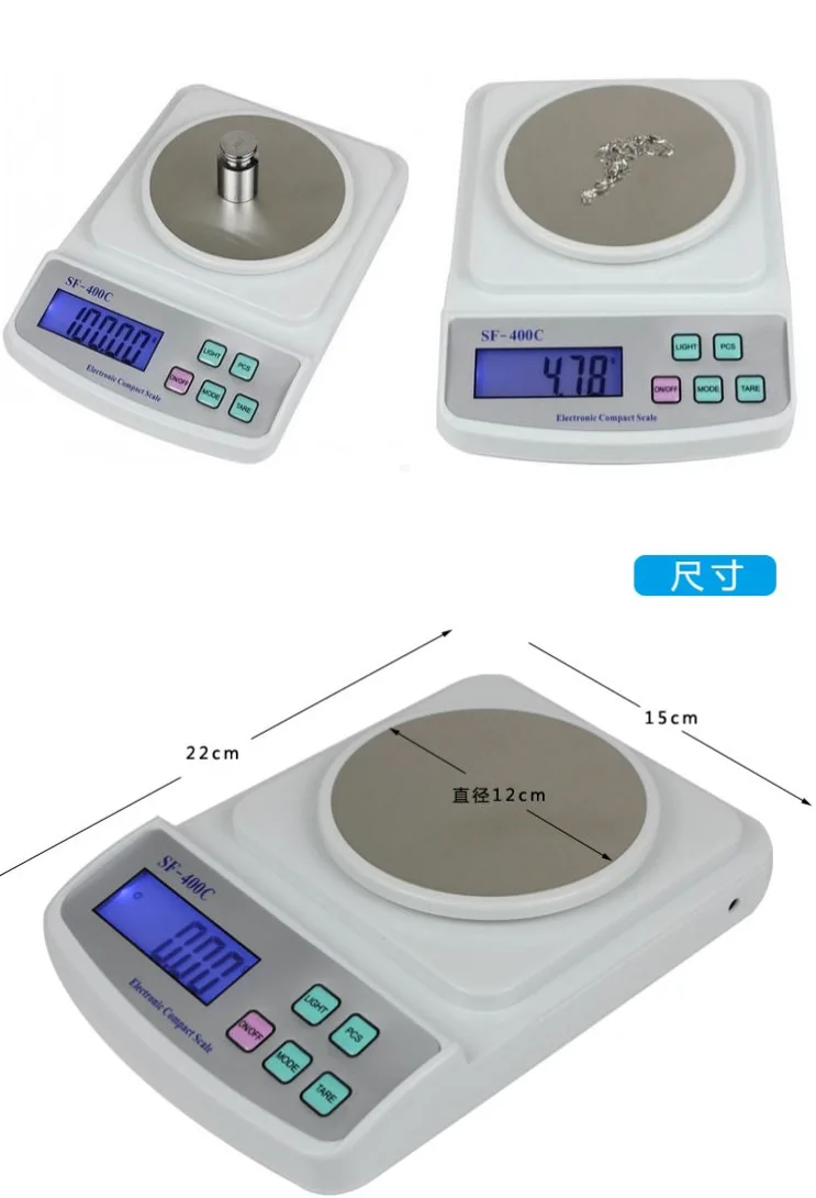 Sf400c 500g 0.01g Digital Diagram Balance Weighing Scale Accurate Gram