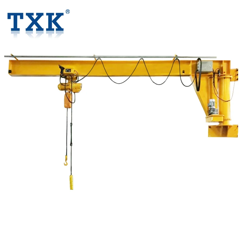 Txk Electric Hoist Wall Mounted Swing Arm Jib Crane 1 Ton
