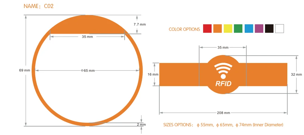 Waterproof RFID Silicone Wristband NFC bracelet RFID wristband
