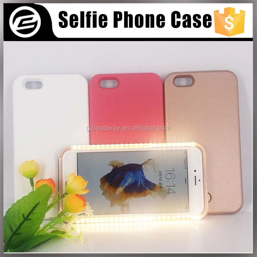 Cheap 2016 Canton fair new products led light up Illuminated Selfie
case for iPhone 5g 5s 6g 6s plus