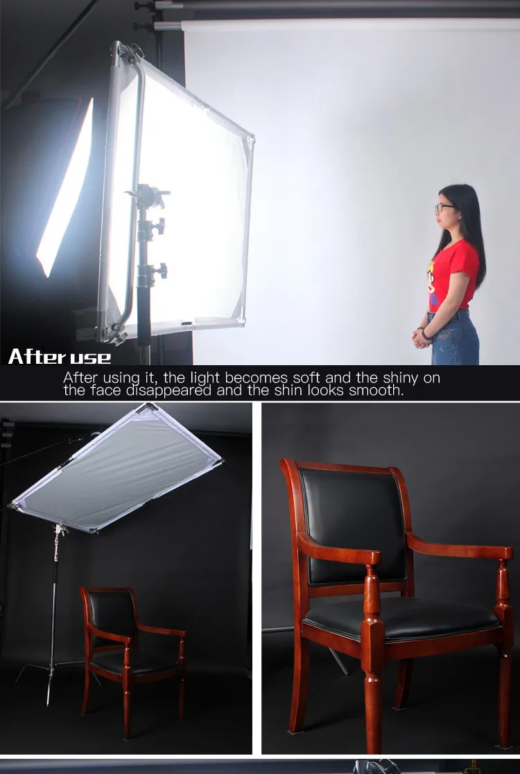 Photography/Video Studio Stainless Flag/180 degree Rotable Panel Reflector with Soft Cloth, photographic accessories