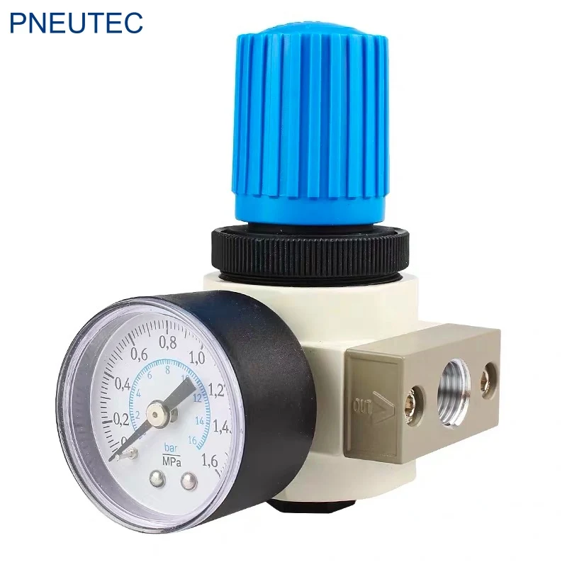 Neumáticos compresor de aire sobre regulador de presión regulador de presión con manómetro 