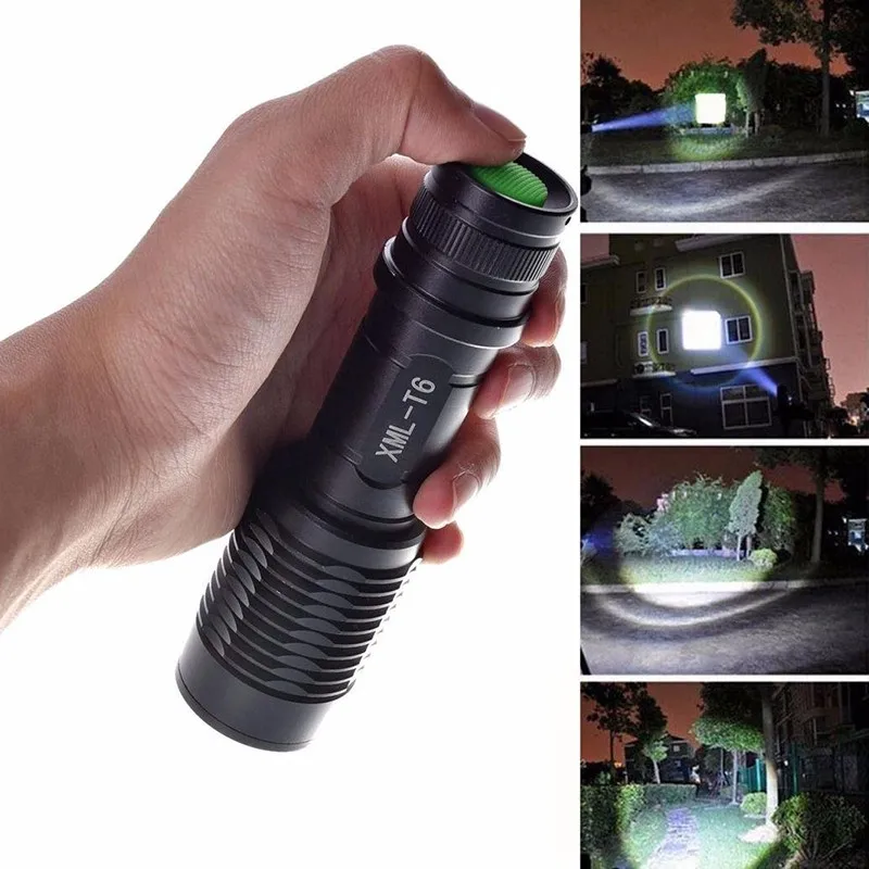 working modes zoomable waterproof led tactical flashlight torch
