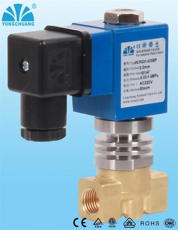 High Temperature Steam Oil Burner Stainless Steel Solenoid Valve 24v