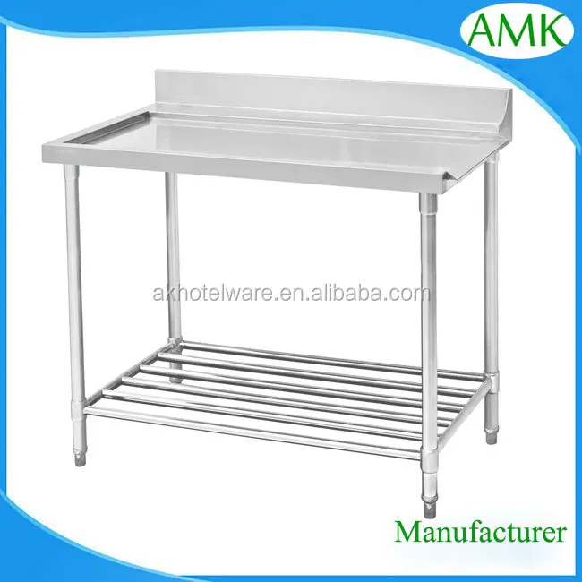 Customized Stainless Steel Seafood Display Table/fish Processing Table