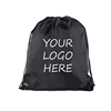 Strong 210D polyester waterproof drawstring bag with zipper pocket, drawstring gift bag