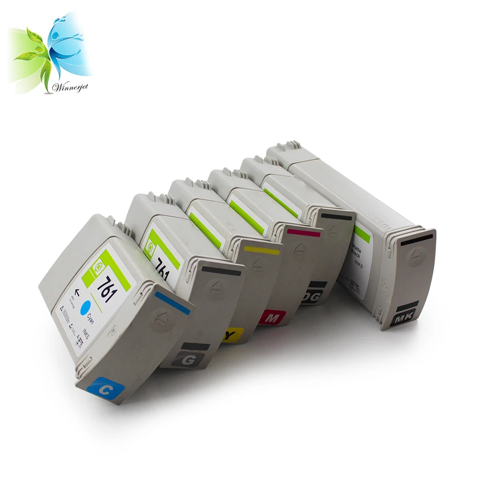 Winnerjet 6 Colors Remaufactured Ink Cartridge For Hp Designjet T7100 Recycle Ink Cartridge For 
