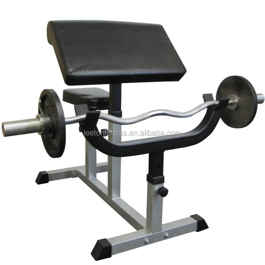 Preacher Curl Bench biceps press bench with barbell