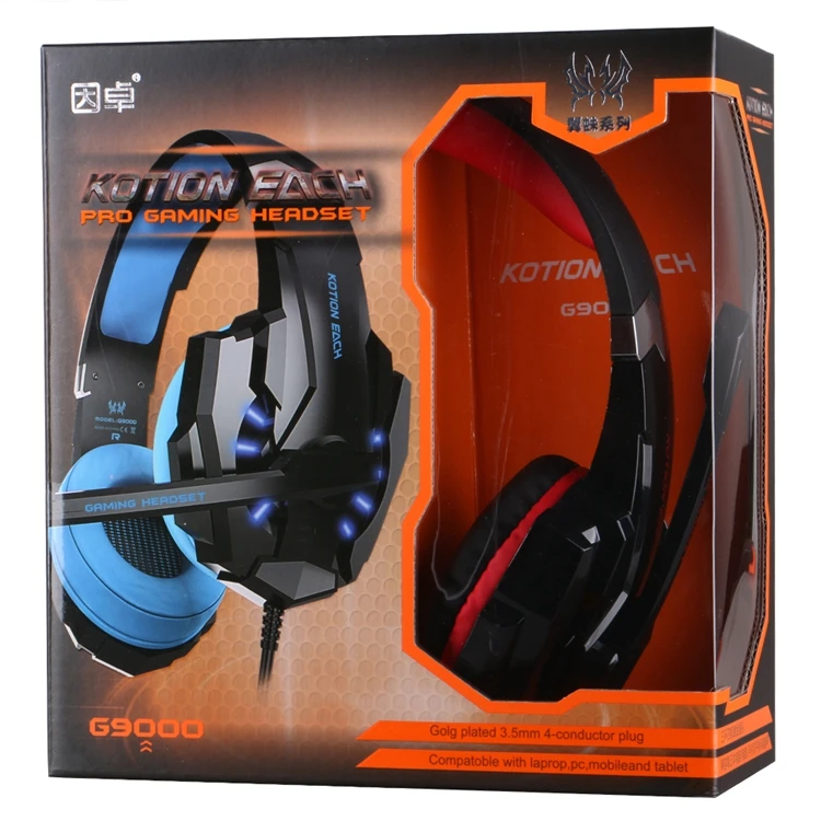 Kotion كل G9000 35 ملليمتر ستيريو لعبة قمار سماعة Audifonos Mic