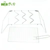 Camping chrome plated handle grill on rack with folding legs