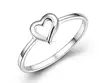 Wholesale heart design all metal without stone cool women rings(PES6-82)