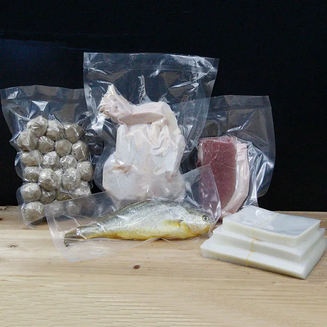 Food Grade Heat Resistant Transparent Food Vacuum Plastic Packaging Bags/high Temperature