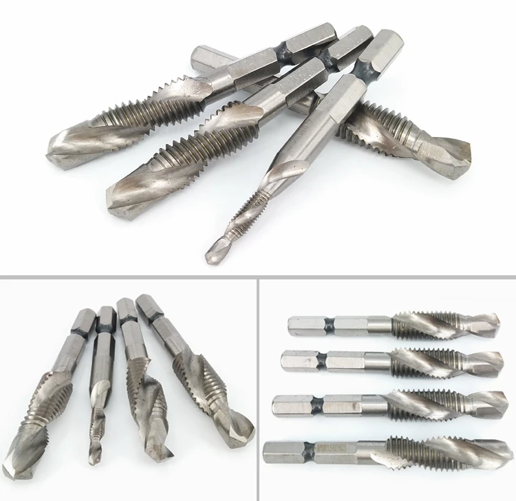 Hex Shank Hss Metric Right Hand Screw Thread Tap Tap +drill Bit - Buy ...