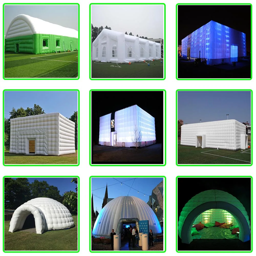 Outdoor Wedding Trade Show Party Camping House Giant Inflatable Tent Inflatable Event Tents With Led Light