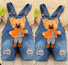 2014 NEW Newborn Baby Girls Boys Kids Denim Jeans One-pieces bear Rompers Playsuits Clothes FREE SHIPPING