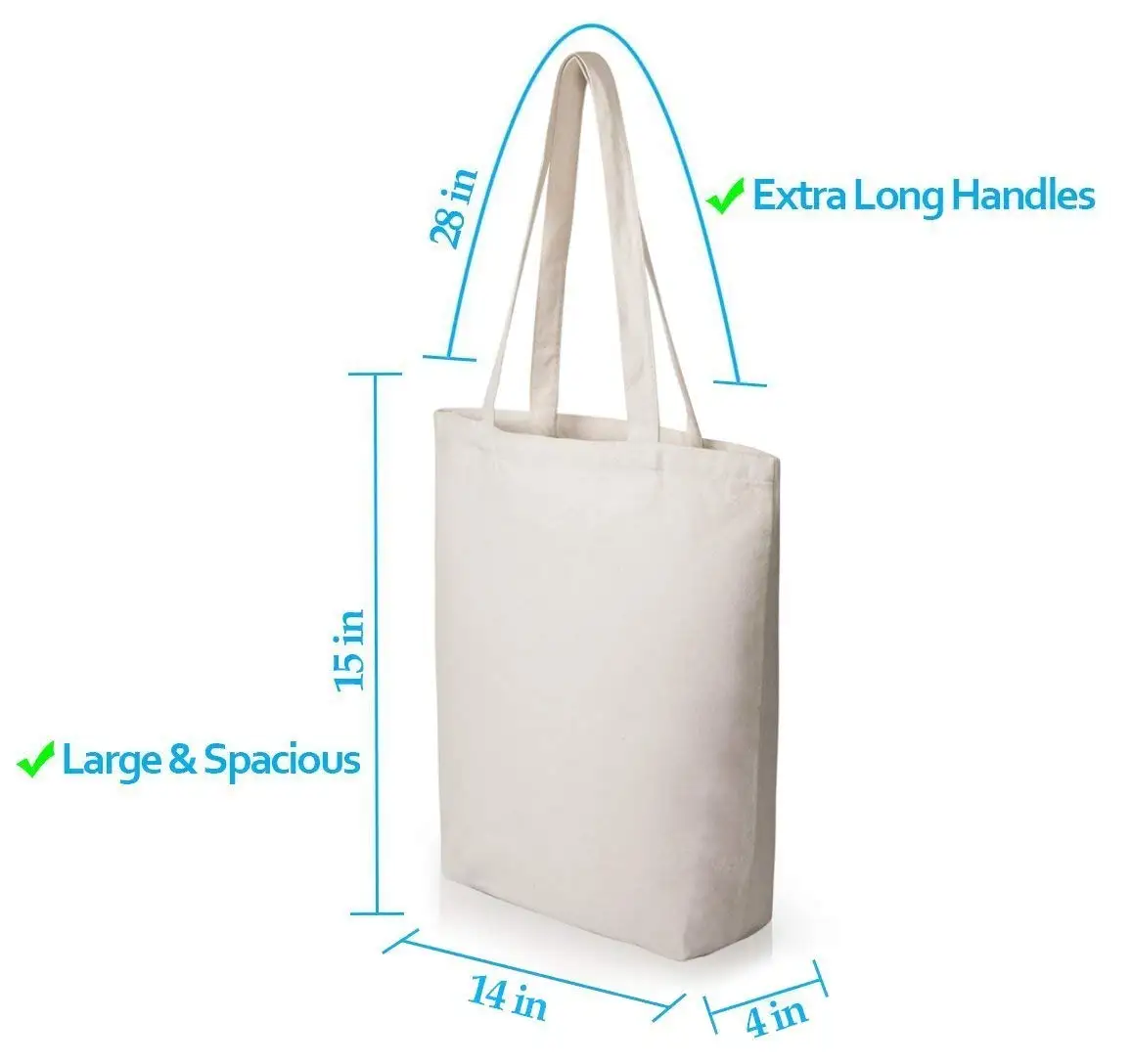 Plain White Simple Canvas Bag Cotton Tote Shopping Bag - Buy Cotton ...