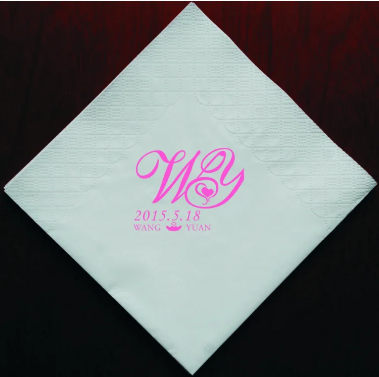 Restaurant Paper Napkins Customized Logo And Size Disposable Serviettes