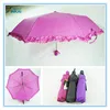 Easy open and close 3 fold semi auto umbrella