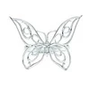 Adjustable size 925 silver plain butterfly ring