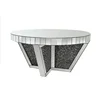 sparkly decoration legs round mirrored coffee table