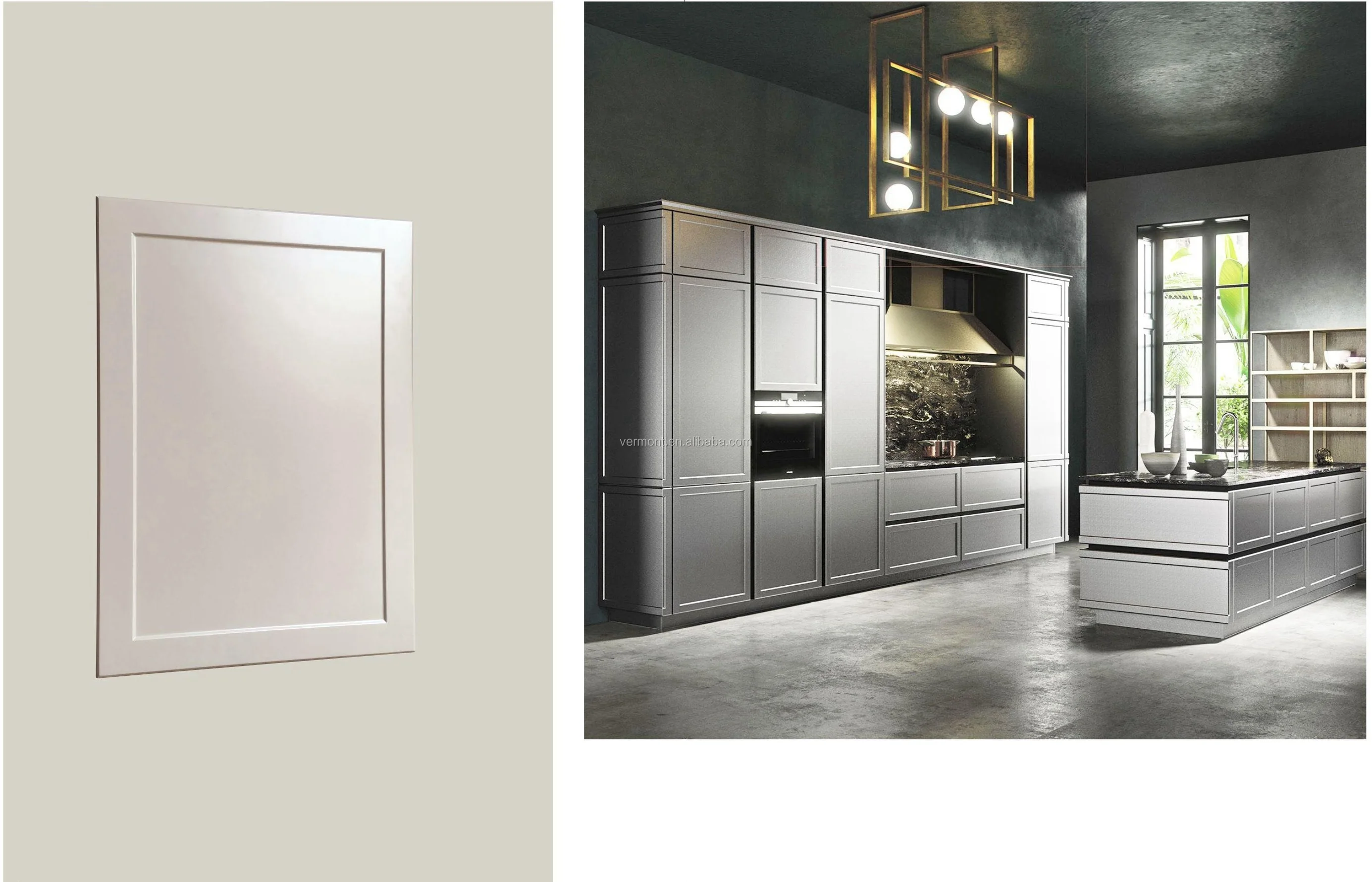 2018 Mdf Modern Kitchen Cabinet Flat Pack Home Aluminium Cabinet Small