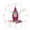 Preciser Modern Design Gift Mute Quartz Big Tower 24 Hour Digit Wall Clock Glass Cover