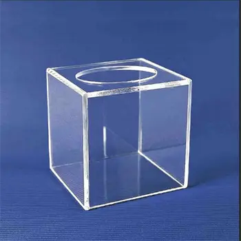 clear plastic tissue box holder