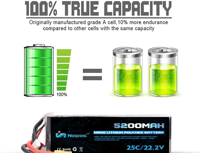 25C 35C 45C 60C Lipo Battery 6s 22.2v 5200mah,High Discharge Rate Lipo