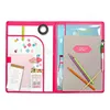 Korean Style Lovely Leather Portfolio, Best Selling Leather File Leather Document Folder for Customized