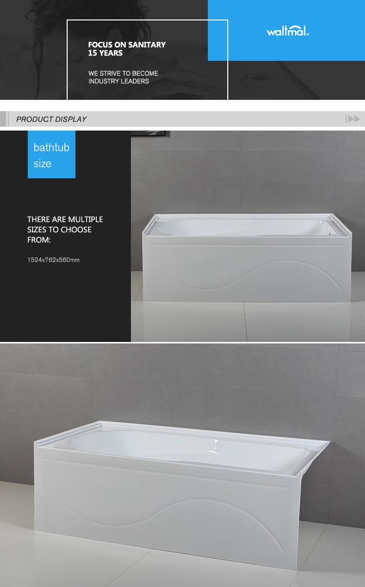Deep High Canadian Standard Collection 60 Inch by 32 Inch Integral Apron Bathtub