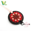 Customized professional Stamping brass Black Nickel Cotton String Promotion Keyring for girl