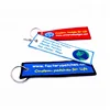Wholesale custom two sides lanyard embroidery keychain / keytag / keyring