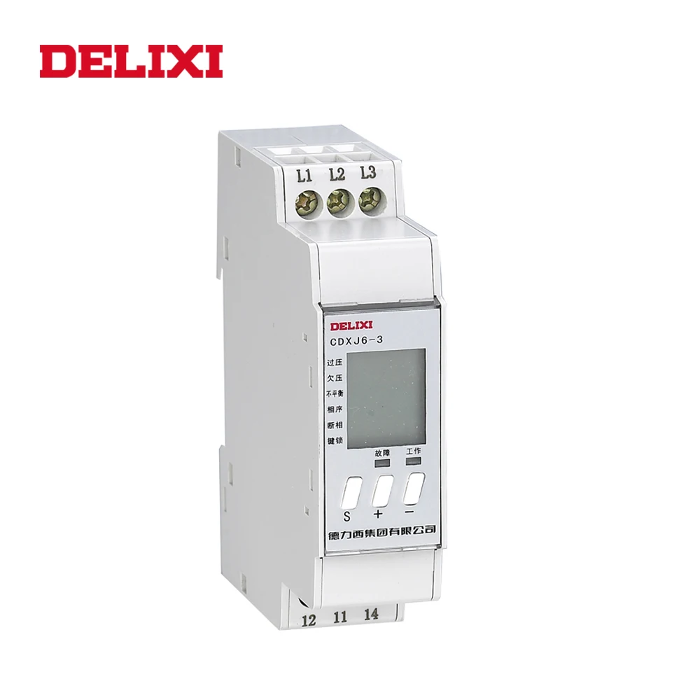 AC 220-440V Phase Sequence Protector,Mini 3-Phase Sequence Relay Protector Voltage Phase Protective Relay