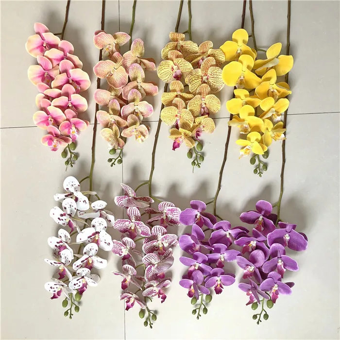 F1511 Wholesale Discount Wedding Decoration Artificial Orchid Stem