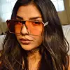2018 New HD Sunglasses Shield Women Men Oversized Square Glasses Gradient Vintage Brand Designer Eyeglasses Frames Rimless UV400