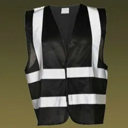 Black Hi-Vis Motorcycle Vest
