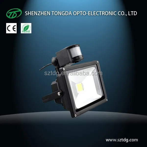 Waterproof Pir Motion Sensor Led Floodlight Outdoor 10w 20w 30w 50w 70w 100w With Mean Well Driver