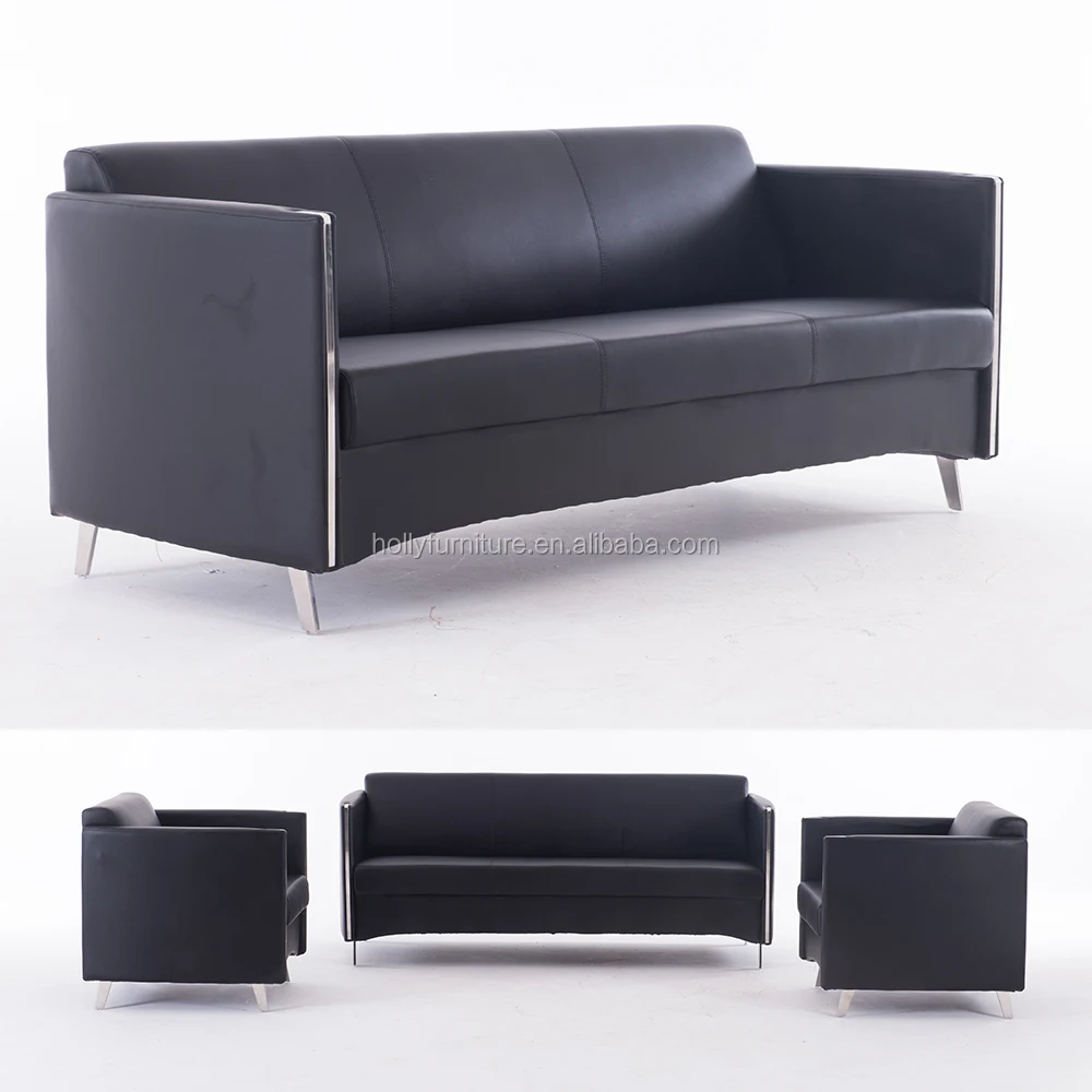 
Alex HL-8001 Contemporary Office Reception Wall Street Sofa in Faux Leather 