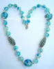 Blue Onyx Beads Necklace.