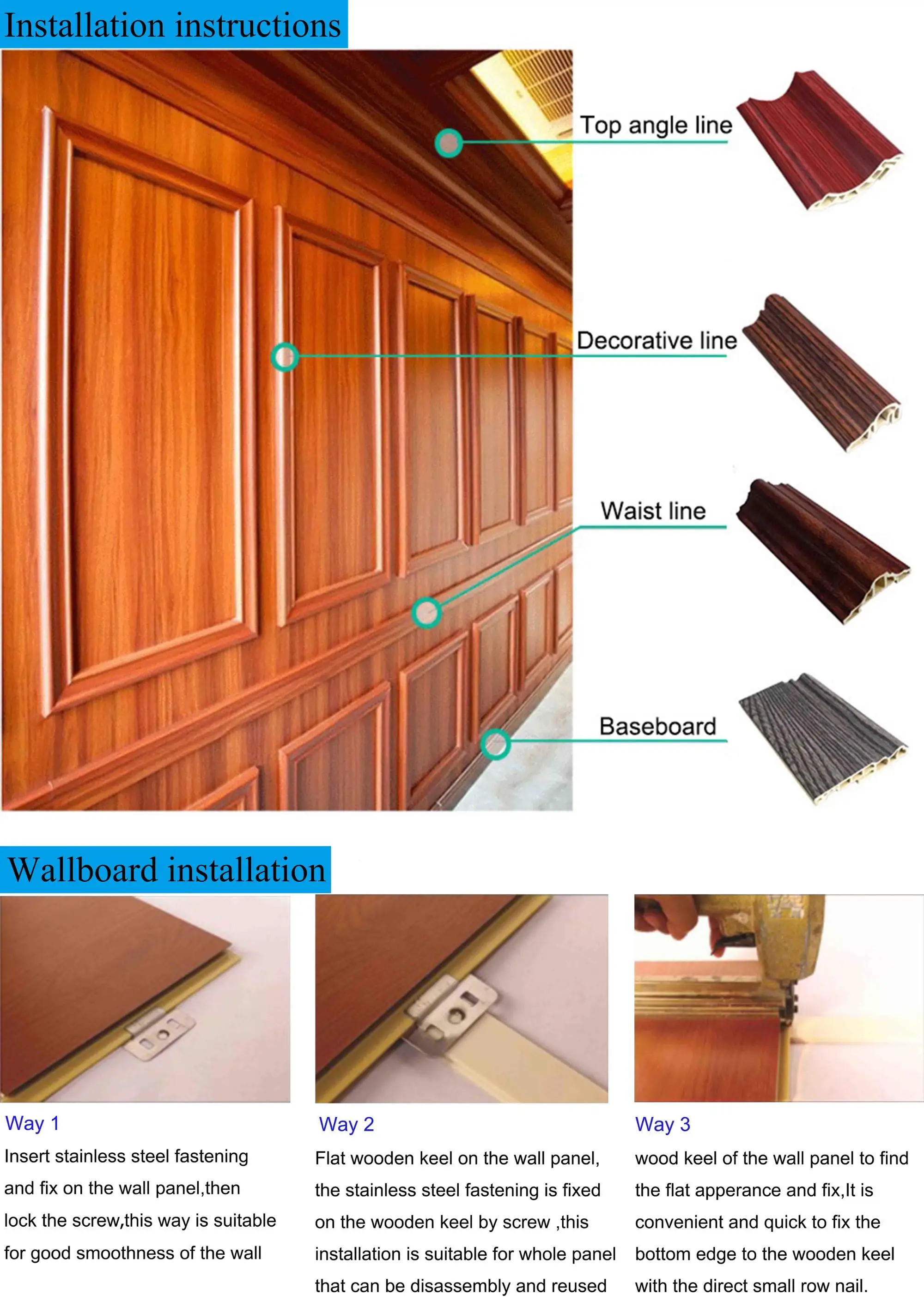 Classic Style Bamboo Fiber Wallboard For Dining Room Wall And Villa