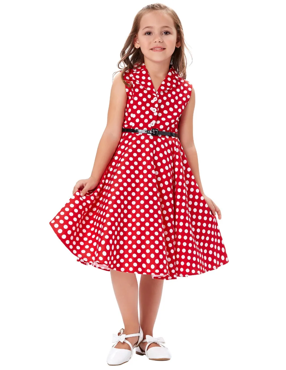 red 50s dress