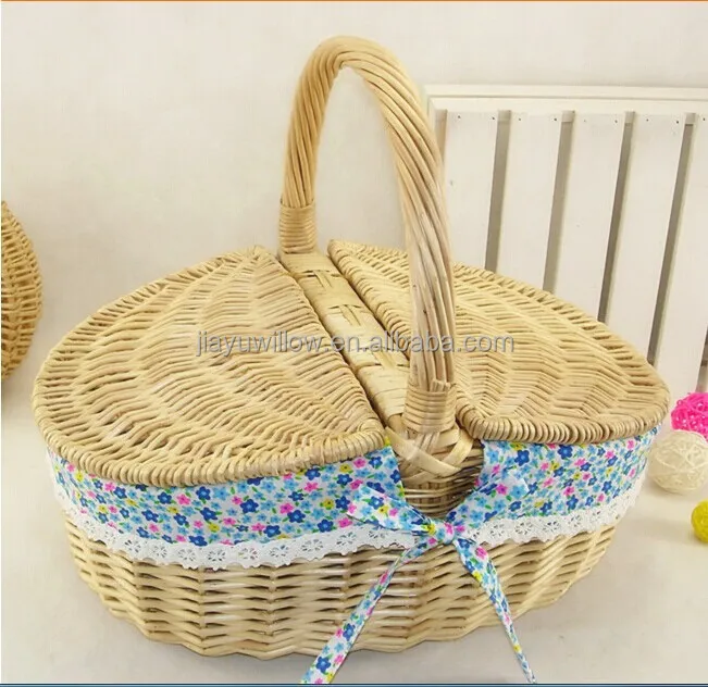 Handmade Wicker Basket For Food Picnic Basket Empty Wicker Picnic Baskets With Lids Buy Basket