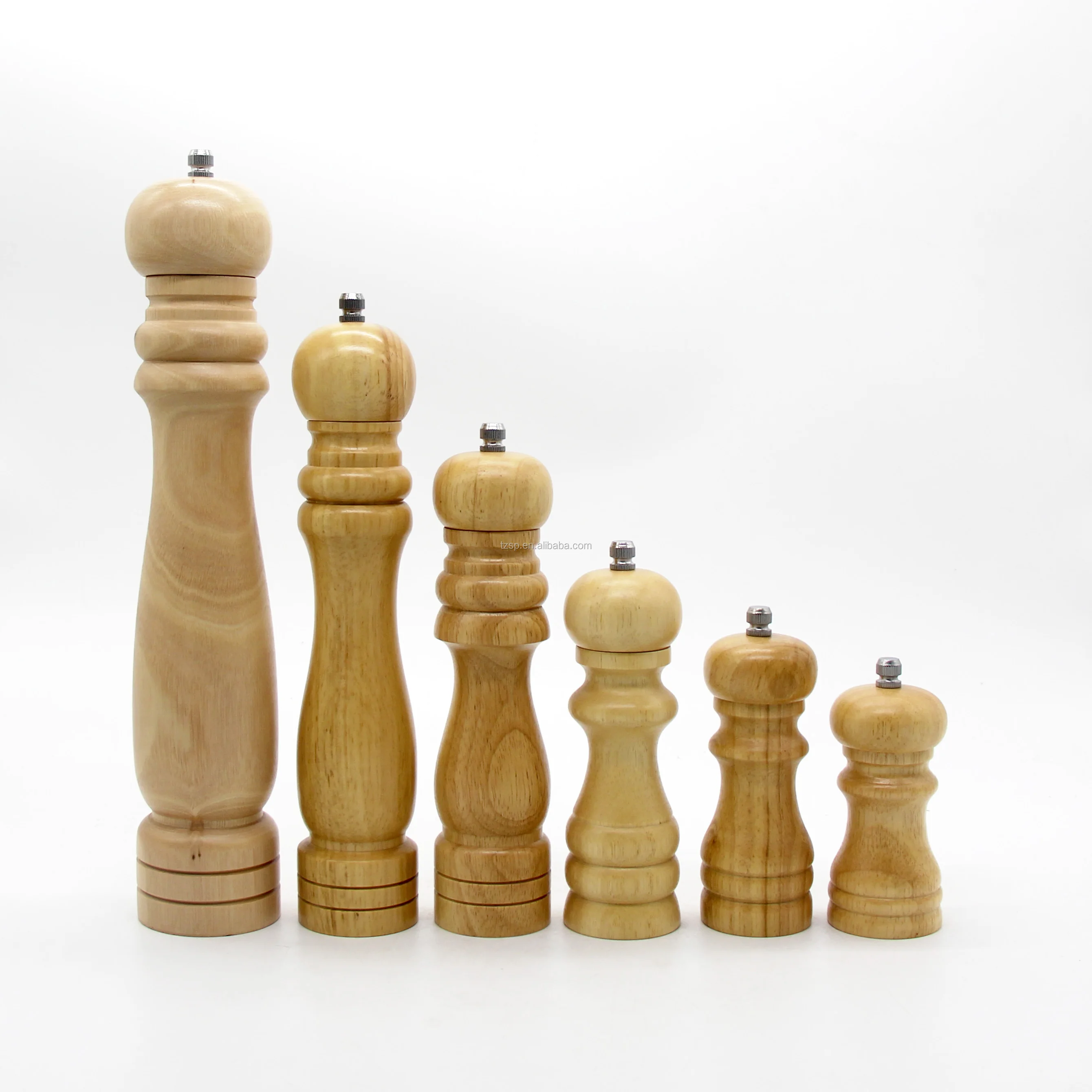 wooden salt and pepper grinders chess pieces