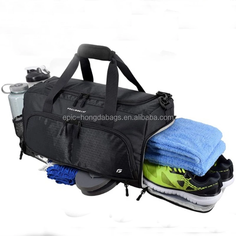 gym bag two shoe compartments