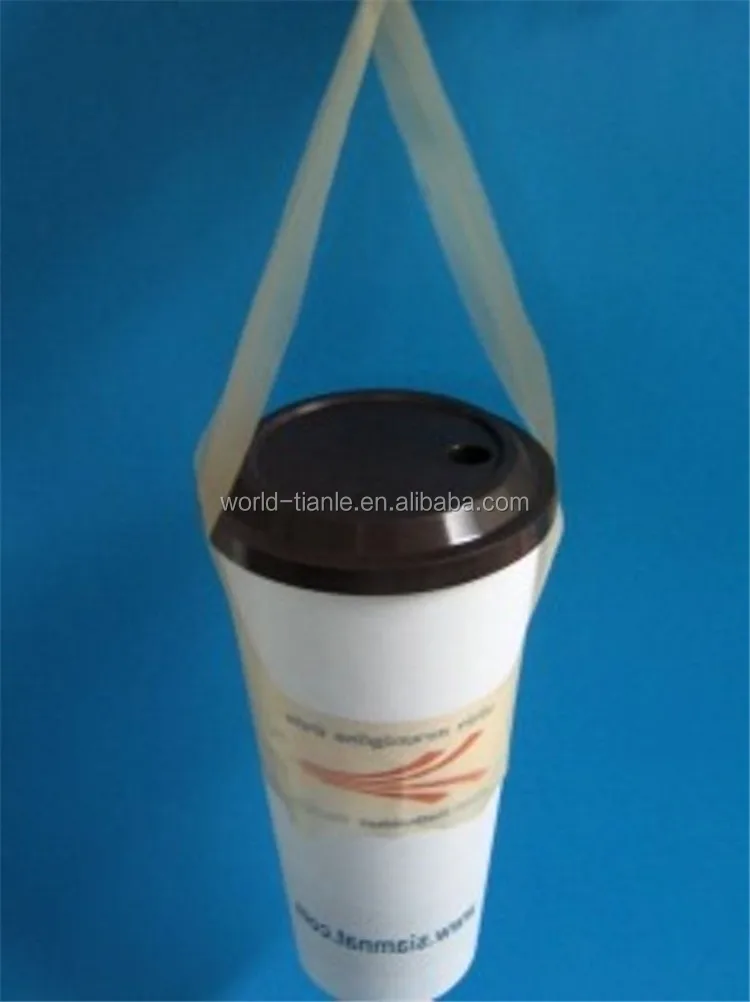 Tshaped Single Cup Beverage Clear Plastic Bag 12.5x23cm,4.9*9 Inch