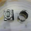 CH-JCR0112 stone labradorite rings,fashion metal pave gemstone labradorite ring,funky gunmetal cuff ring jewelry